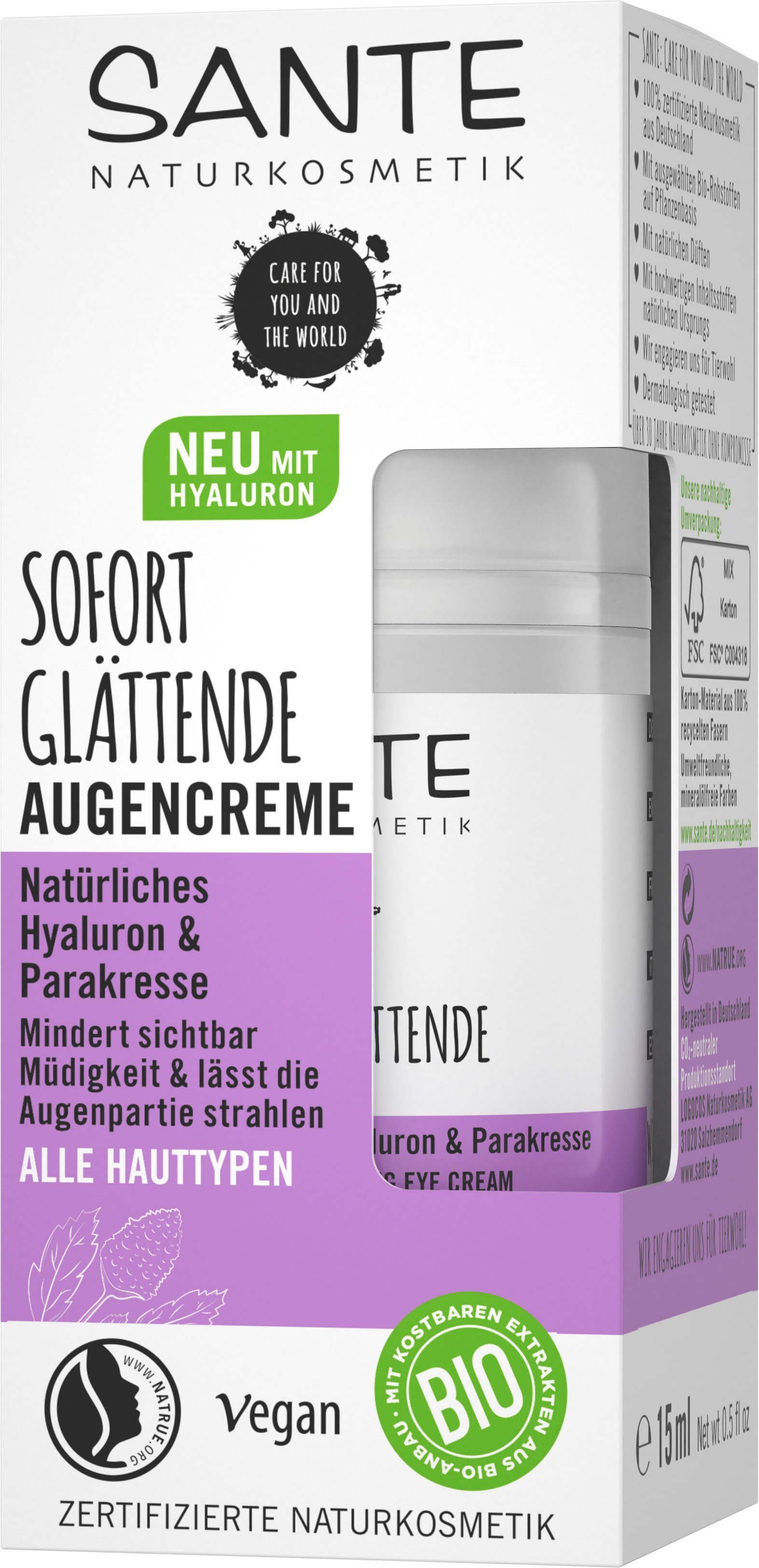 SANTE Augencreme Sofort Glättende Augencreme