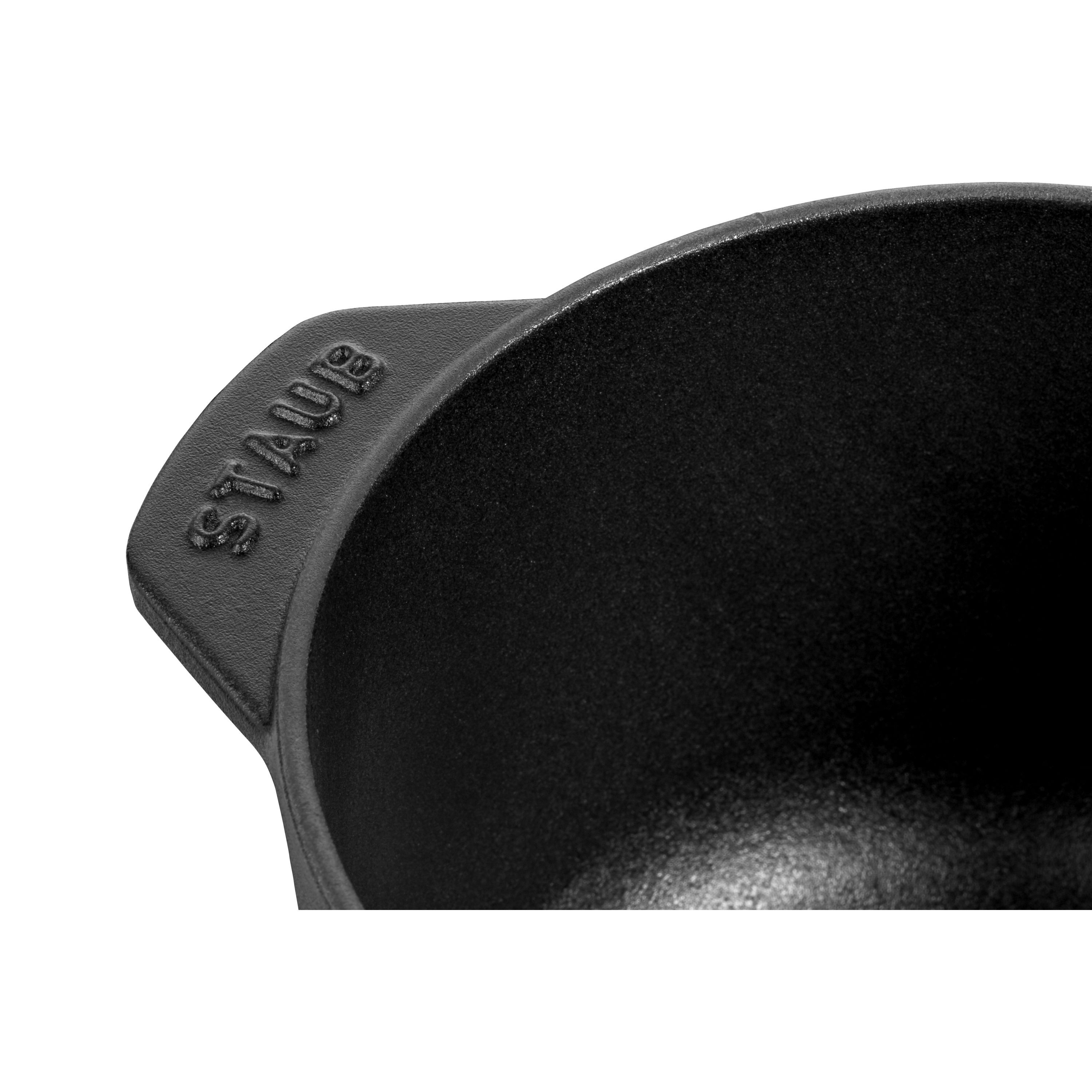 Reis-Cocotte 16 cm, rund, Schwarz, Gusseisen