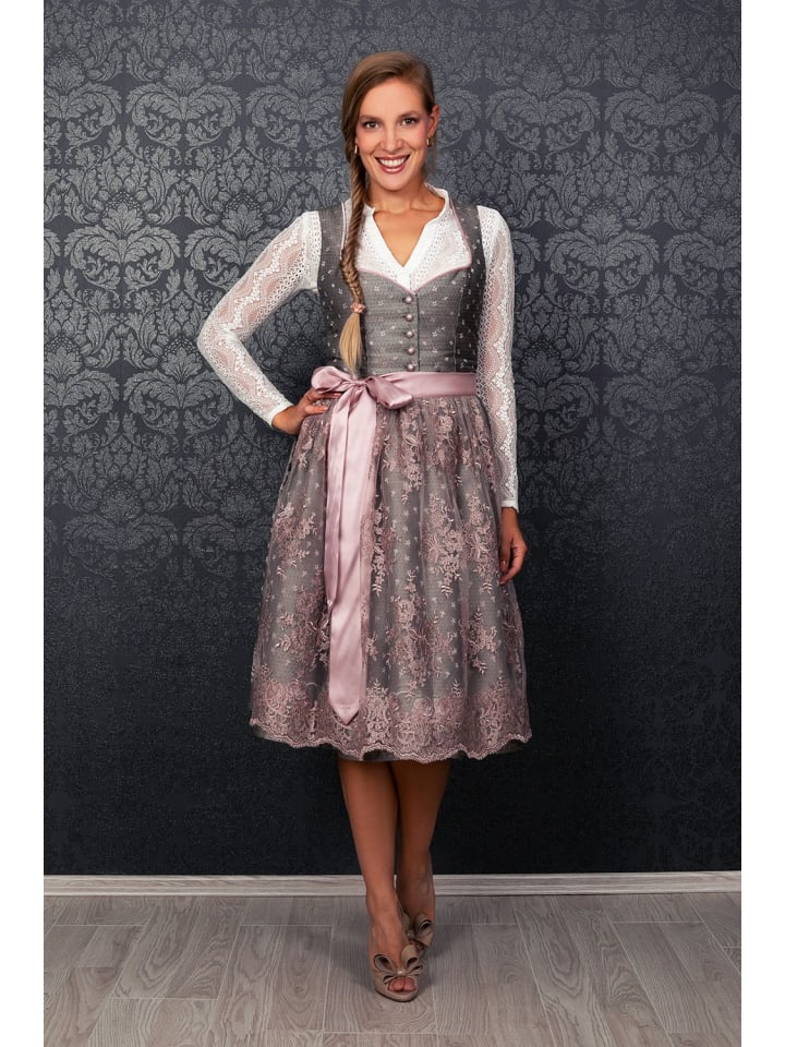 Edelnice Midi Dirndl Claire in silber, rosé günstig kaufen