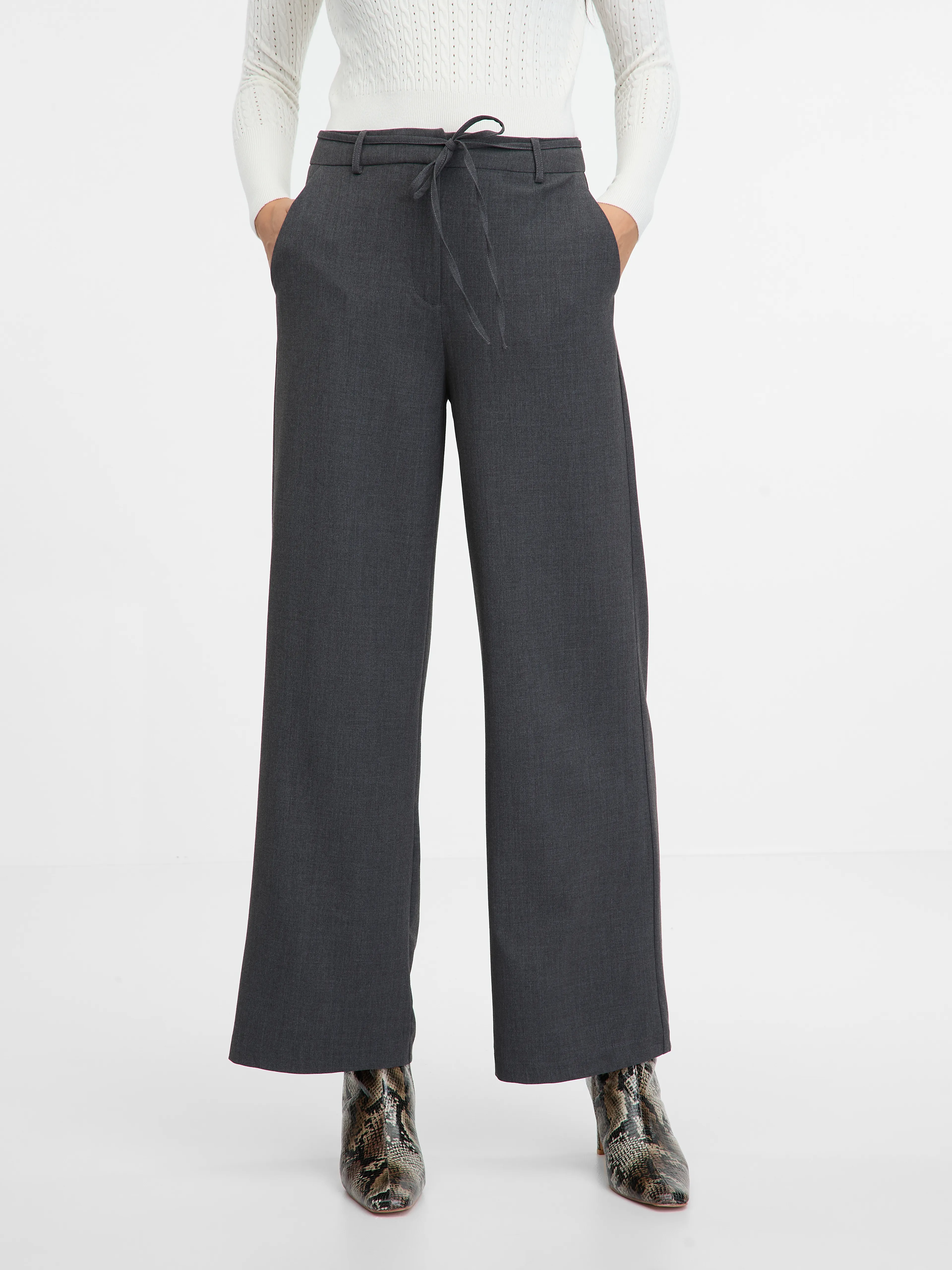 Graue weite Damenhose ORSAY