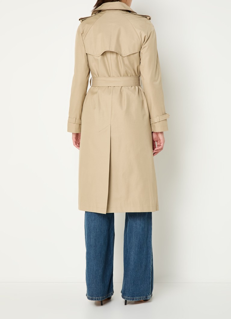 Ralph Lauren double-breasted trench coat with side pockets and belt
