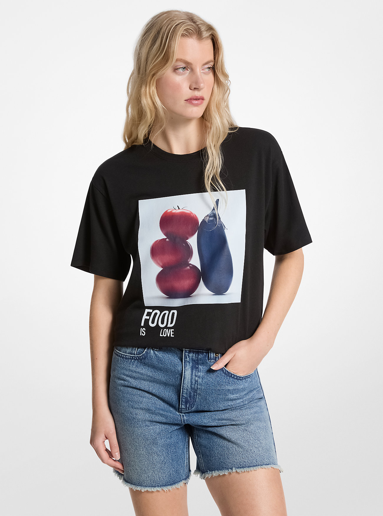 Watch Hunger Stop bomulls-T-skjorte - SVART