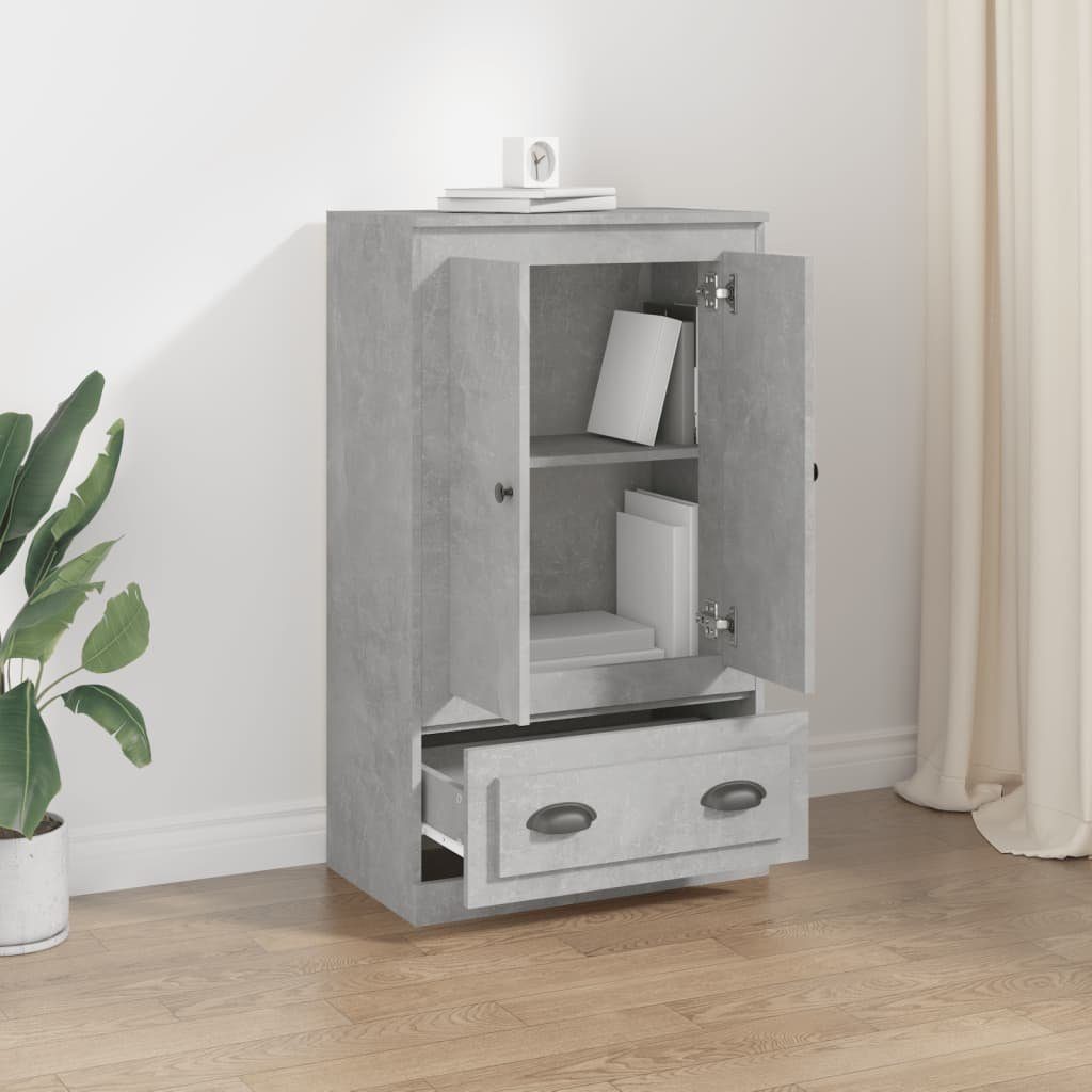 vidaXL Anrichte Highboard Betongrau 60x35,5x103,5 cm Holzwerkstoff Kommode