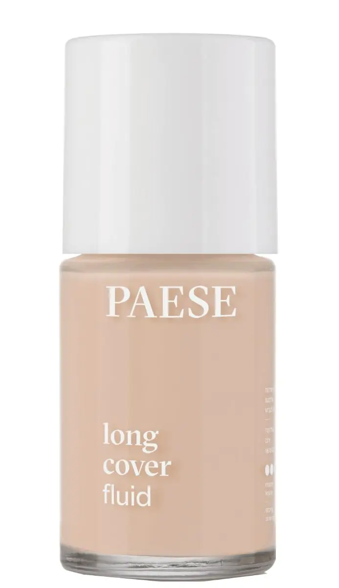 „Paese Long Cover“ skystas matinį efektą suteikiantis makiažo pagrindas, 1,5 smėlio spalvos