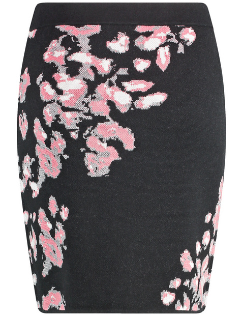 Kurzer Strickrock mit Jacquardmuster