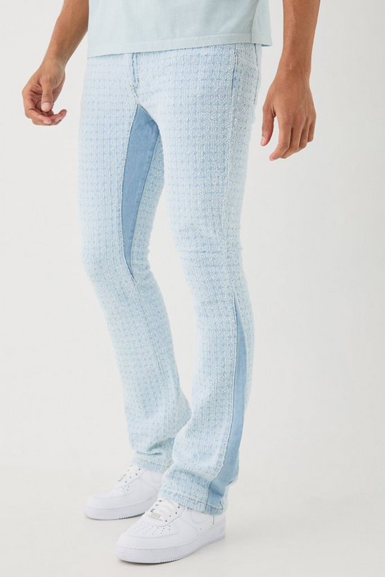 Zerrissene Slim-Fit Cargo-Jeans
