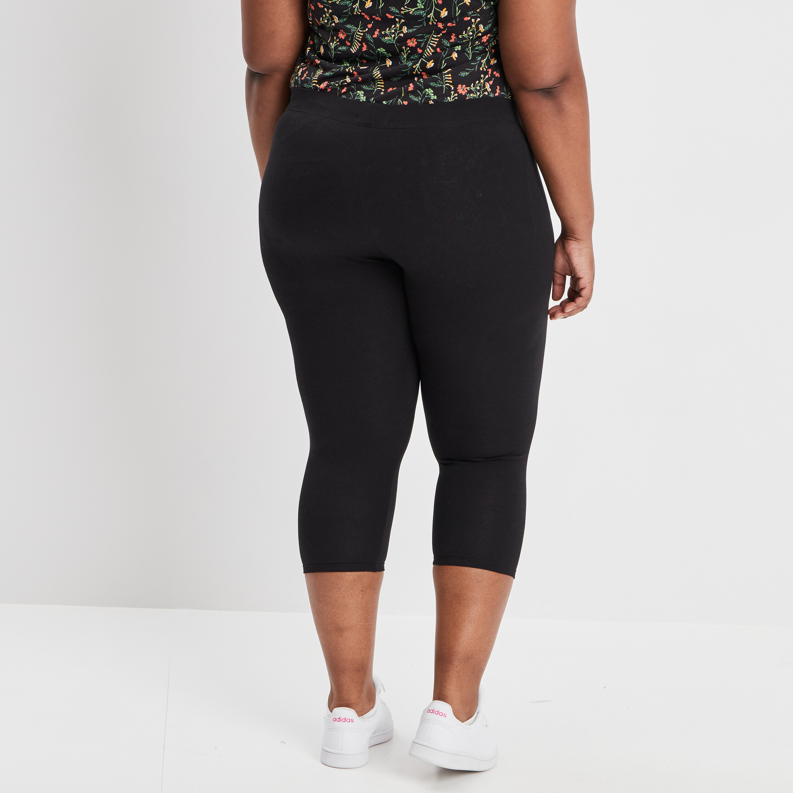Leggings 7 8ème noir femme grande taille | La Halle