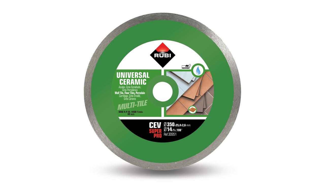 Ruby 30951 CEV-350 Superpro 350 mm x 25,4 mm Diamanttrennsäge für Keramikfliesen