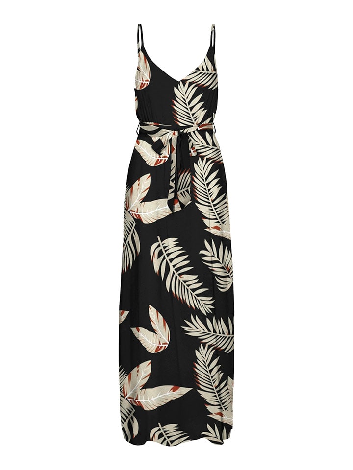 Vero Moda Kleid in Schwarz/ Beige günstig kaufen