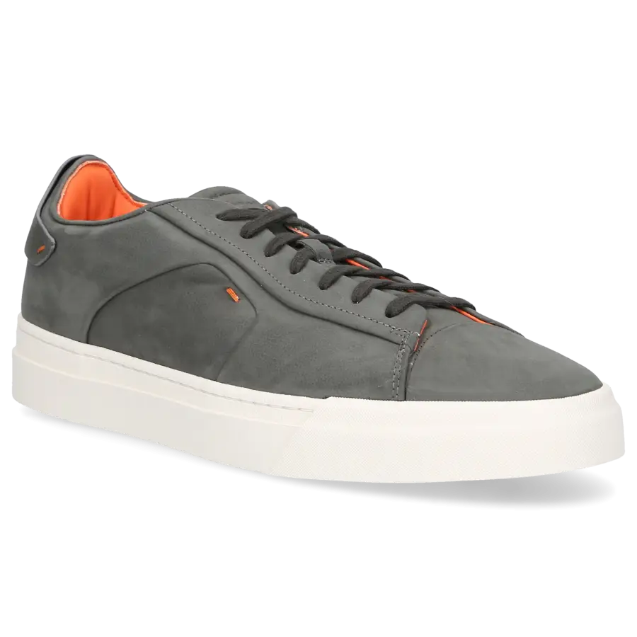 Santoni - Sneaker low DARTS Nubukleder - grün