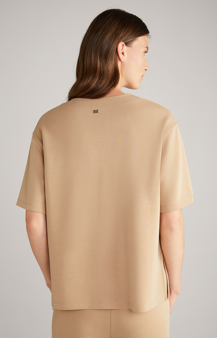 Soft Scuba-Sweat-Shirt in Beige