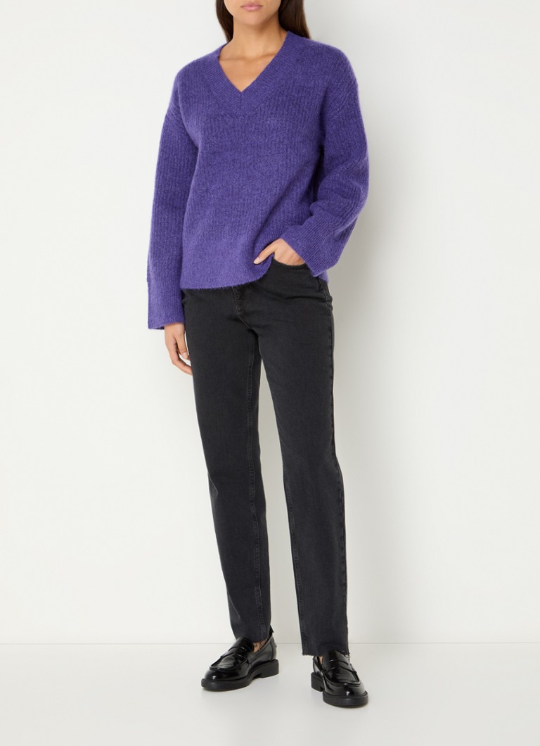 Selected Femme Falva coarse knit sweater in alpaca wool blend