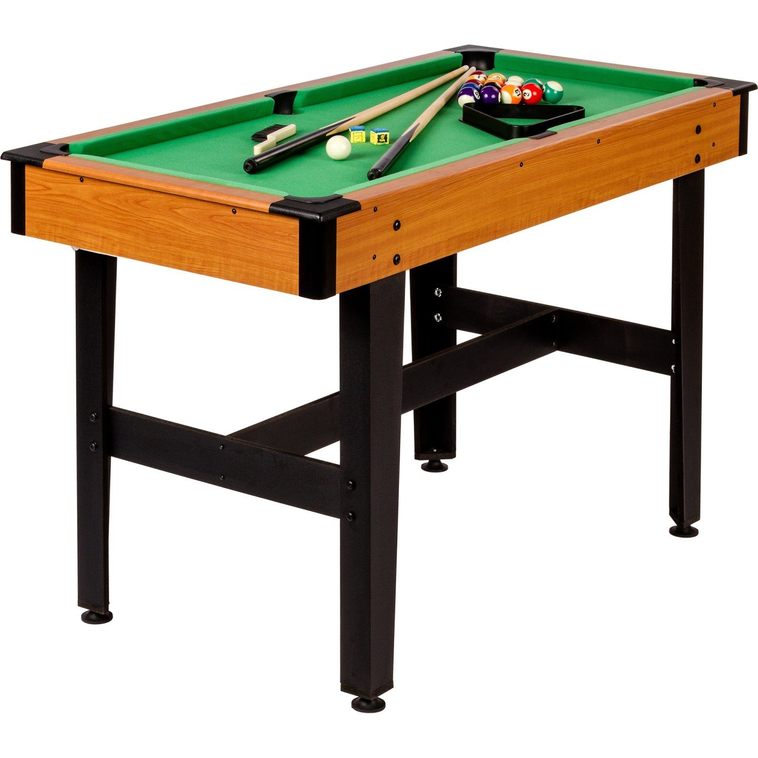 GAMES PLANET Billardtisch Games Planet 4 ft Billardtisch „COMPACT“ + Zubehör, 122x61x76 cm (LxBxH), schadstoffgeprüft, wählbar in 3 Farbvarianten