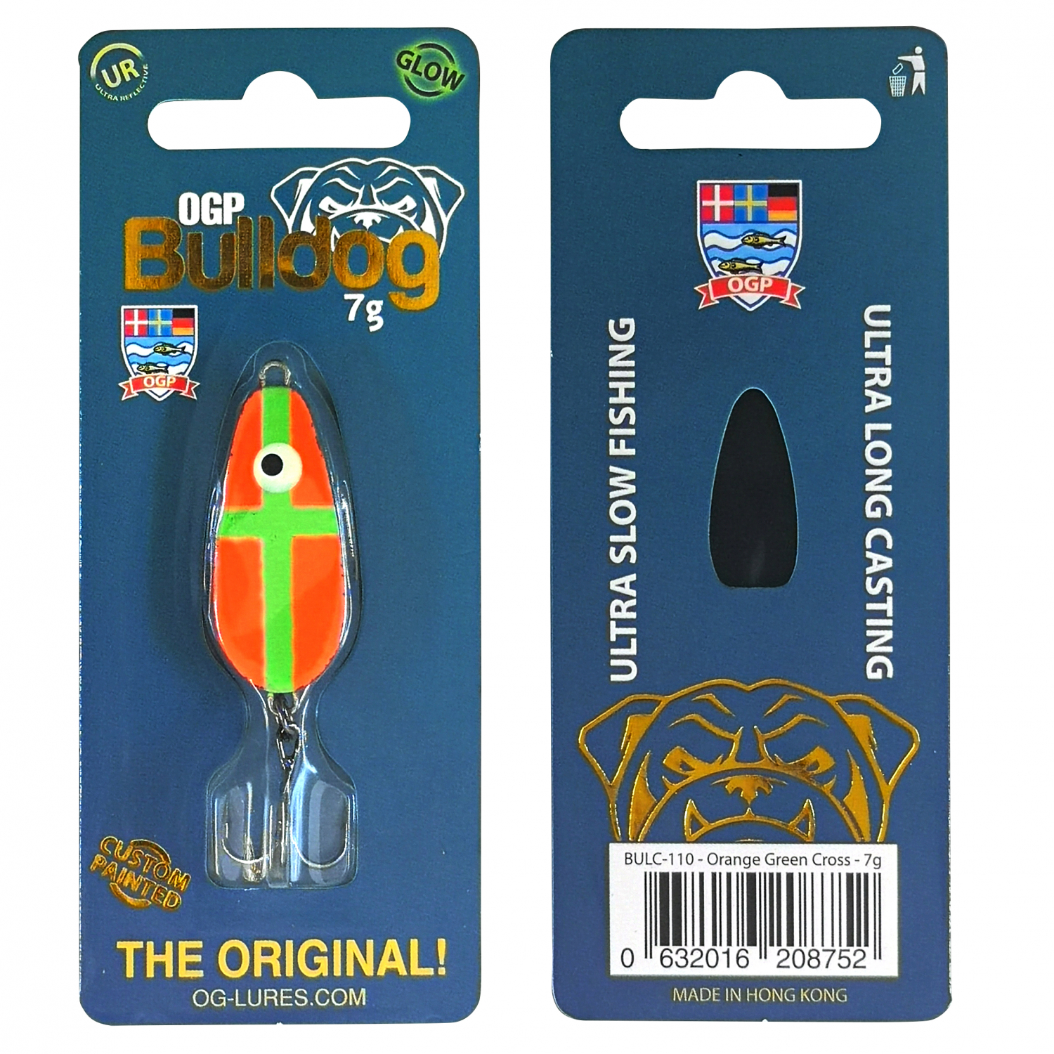 OGP Forellenköder Bulldog Mini (Orange Green Cross)