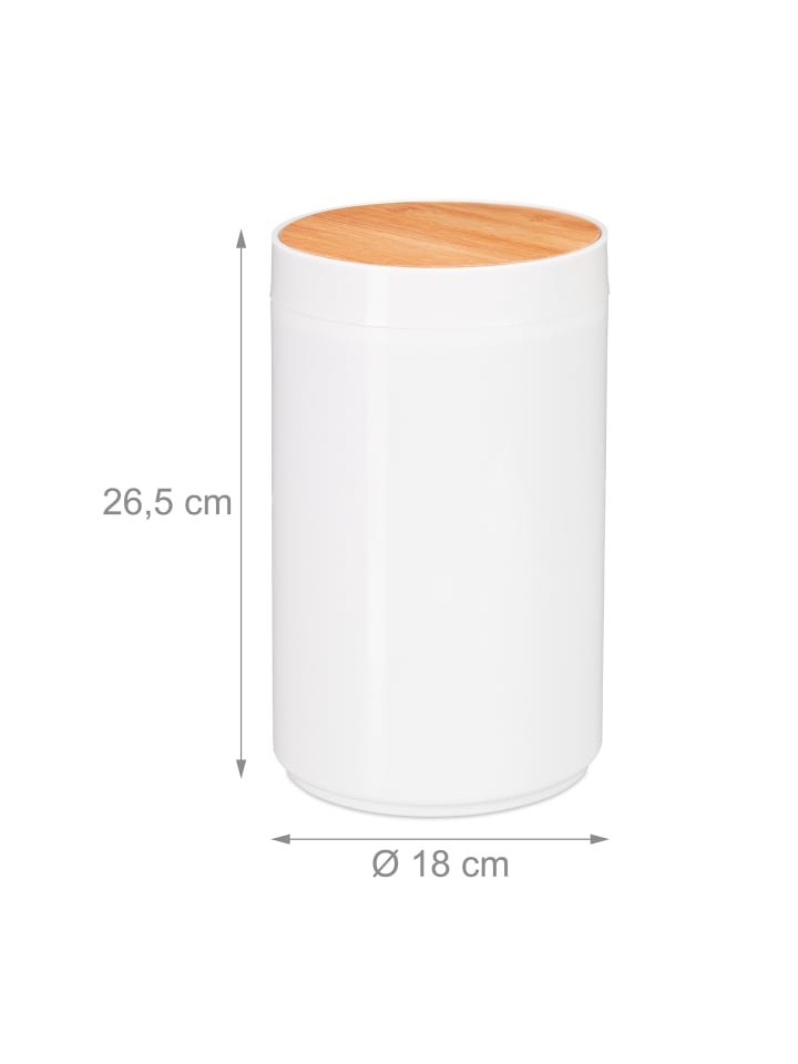 relaxdays Kosmetikeimer in Weiß - 5,5 L günstig kaufen onesize