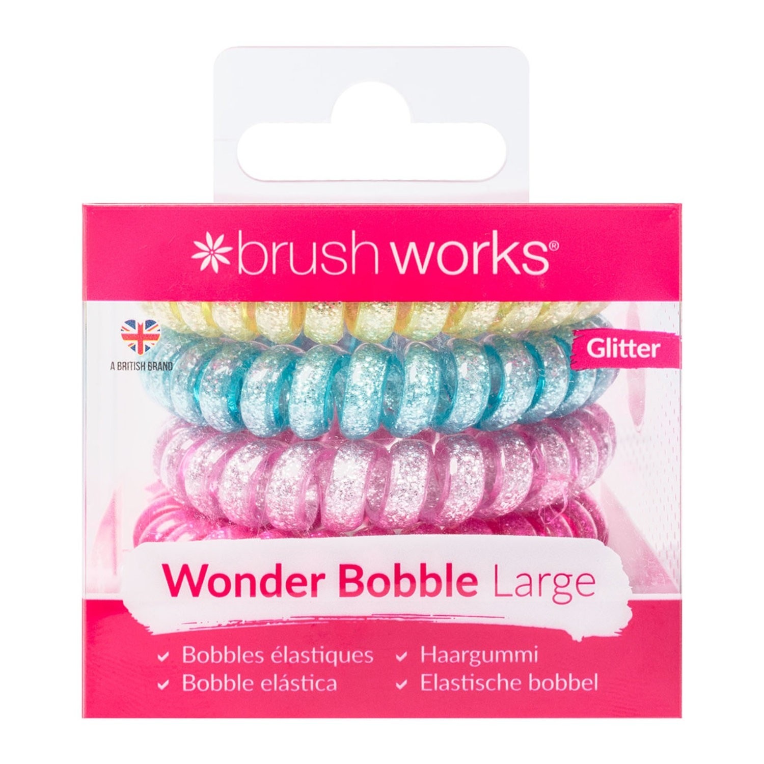 Brushworks гумице за косу са шљокицама, пакет од 5 комада