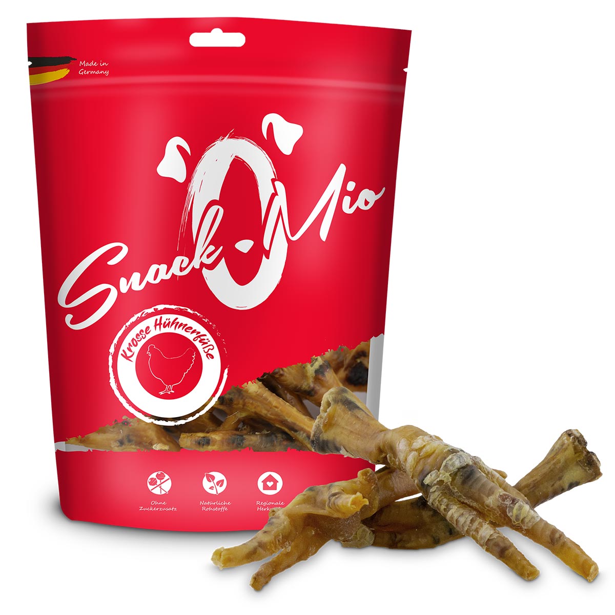 SnackOMio - Hühnerfüße 350g und Hühnerflügel 500g bei ZooRoyal