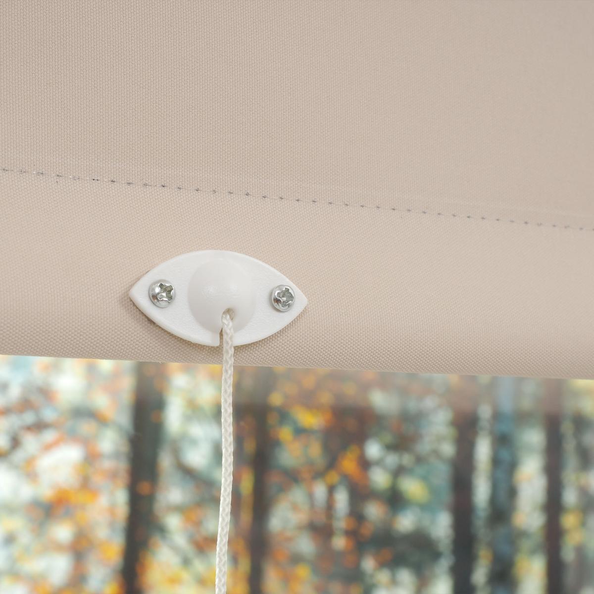 Bella Casa Rollo, Mittelzugrollo Uni Verdunkelung, 92 x 180 cm, cream
