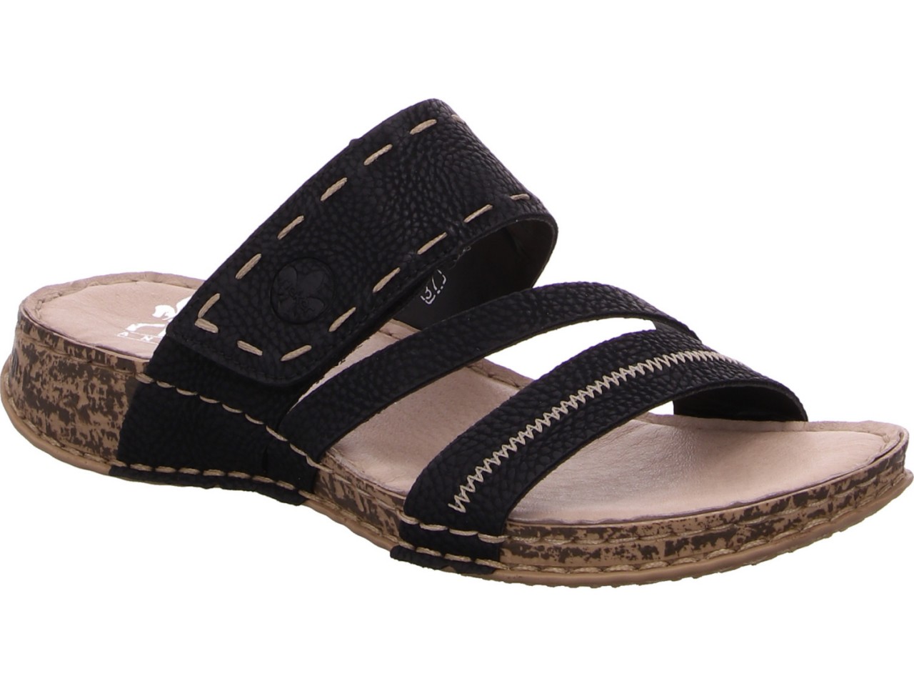 RIEKER Komfort Sandalen schwarz