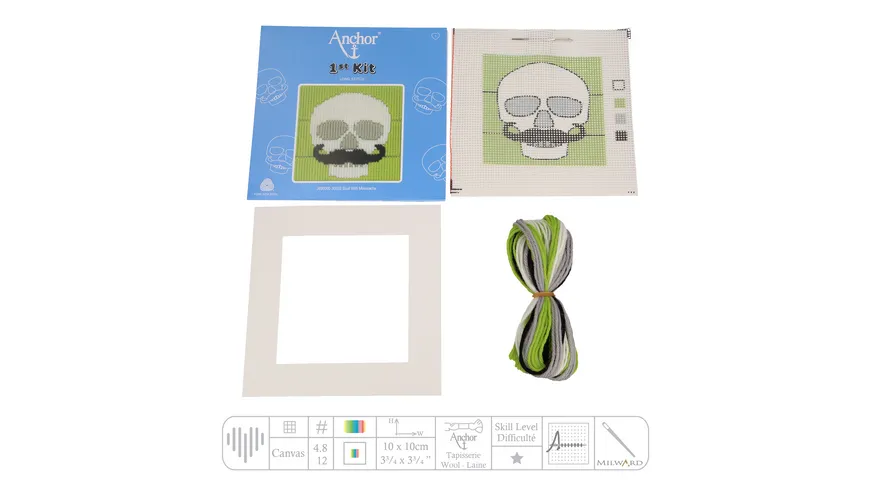 Anchor Stickset 1st Kit - Totenschädel mit Moustache