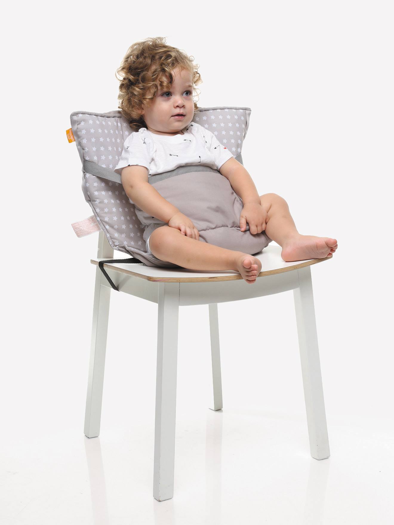 Rehausseur BABYTOLOVE Chaise Nomade blanc / gris