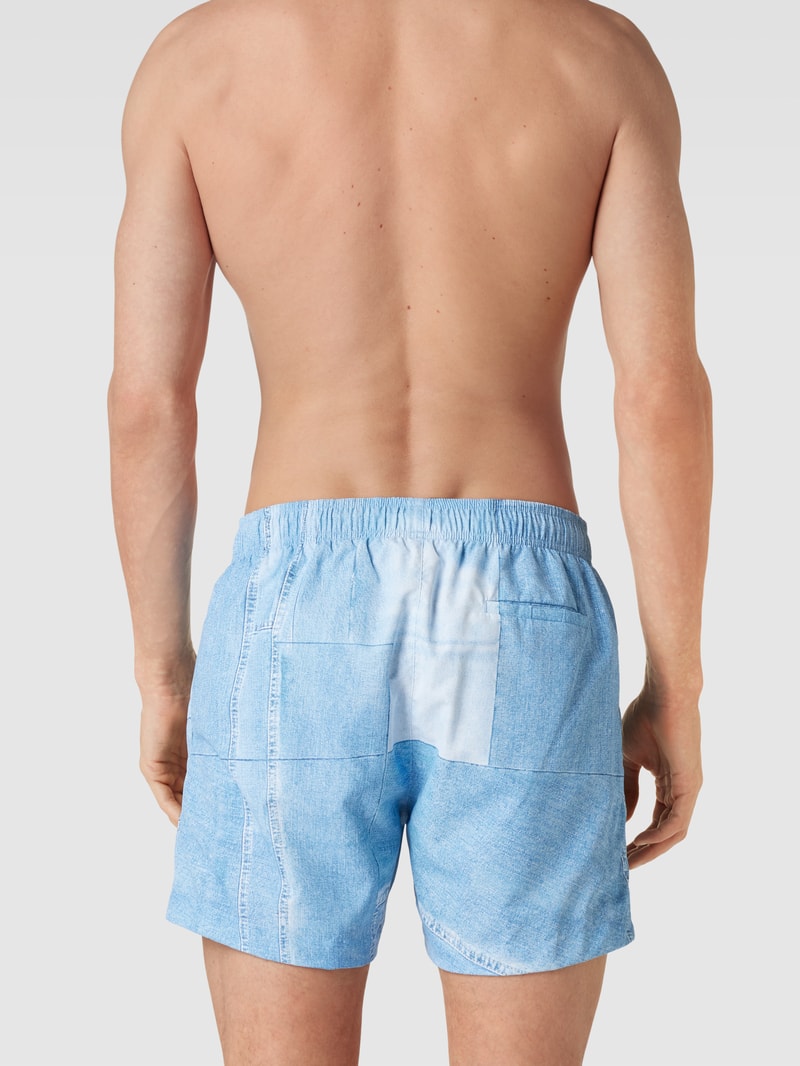 Badehose im Denim-Look Modell 'JEY' in hellblau