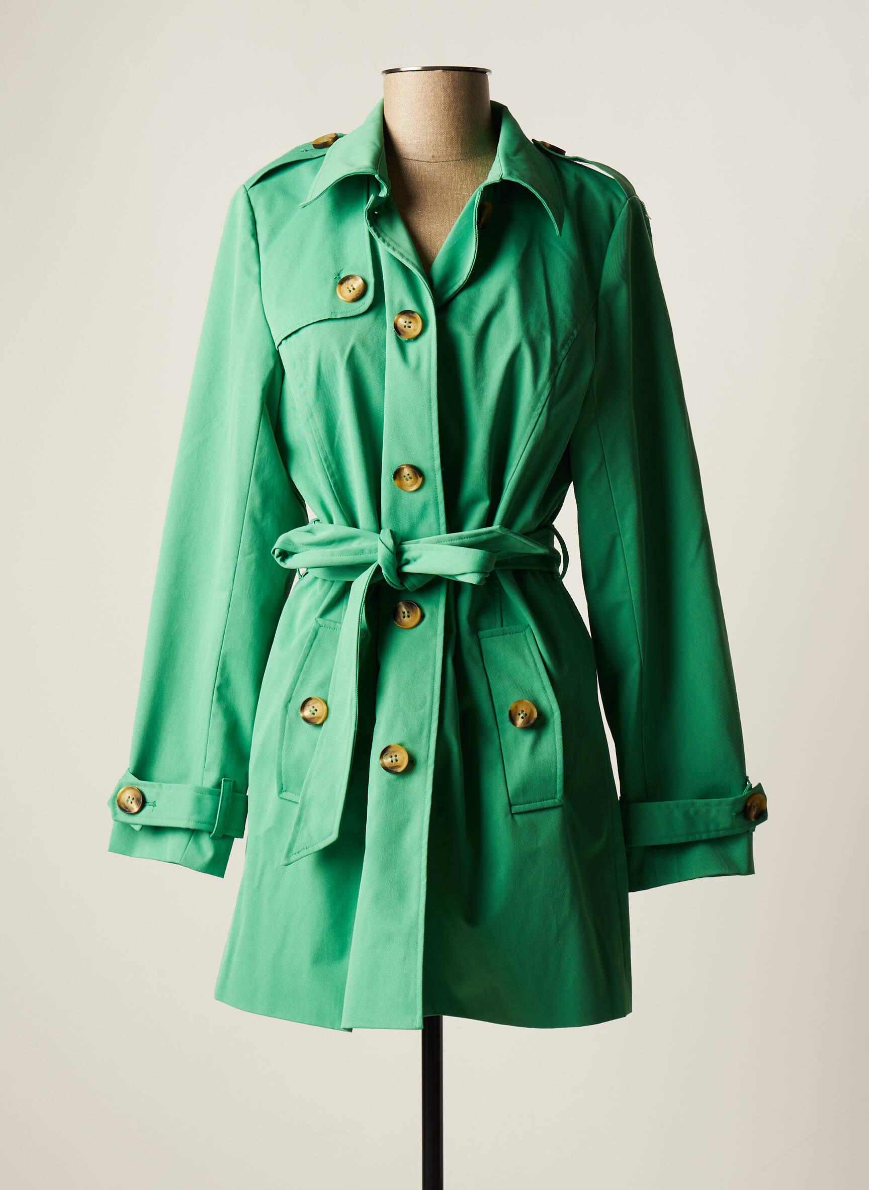 B Young Trenchs Femme couleur vert