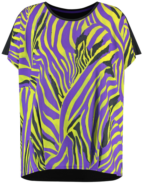 Blusenshirt mit Material-Mix