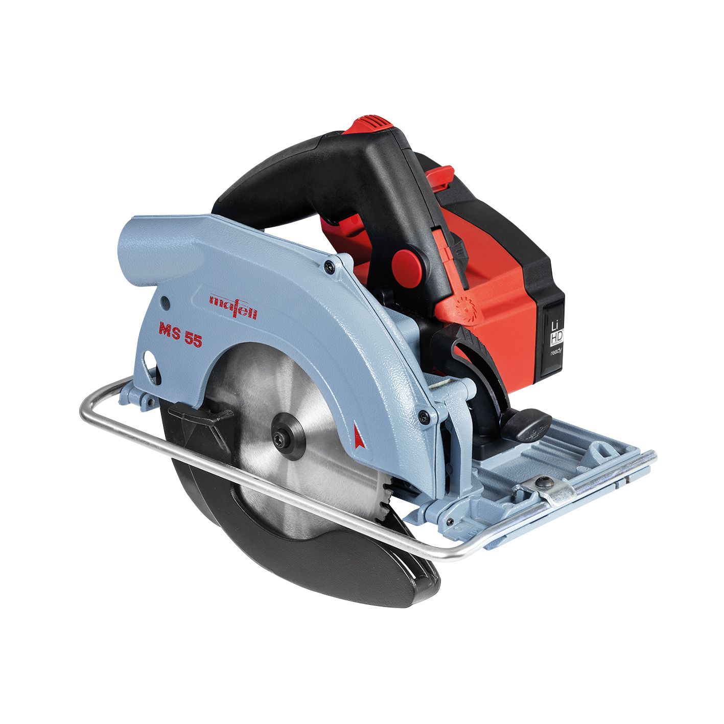 Mafell 91E909 MS 55-18 PURE akumuliatorinis rankinis diskinis pjūklas 160 mm 18 V be akumuliatorių ir įkroviklio