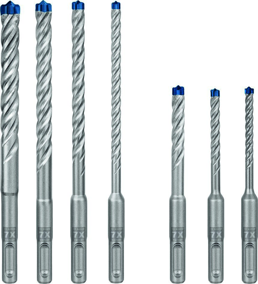 Bosch Blauw Accessoires 2608900195 Expert SDS plus-7X hamerboorset 5/6/6/8/8/10/12 mm 7-delig