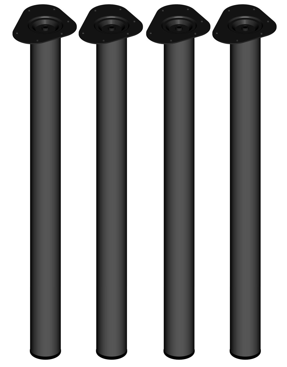 Element System Tischbein 4er-Set TOSKANA, Ø60, schwarz