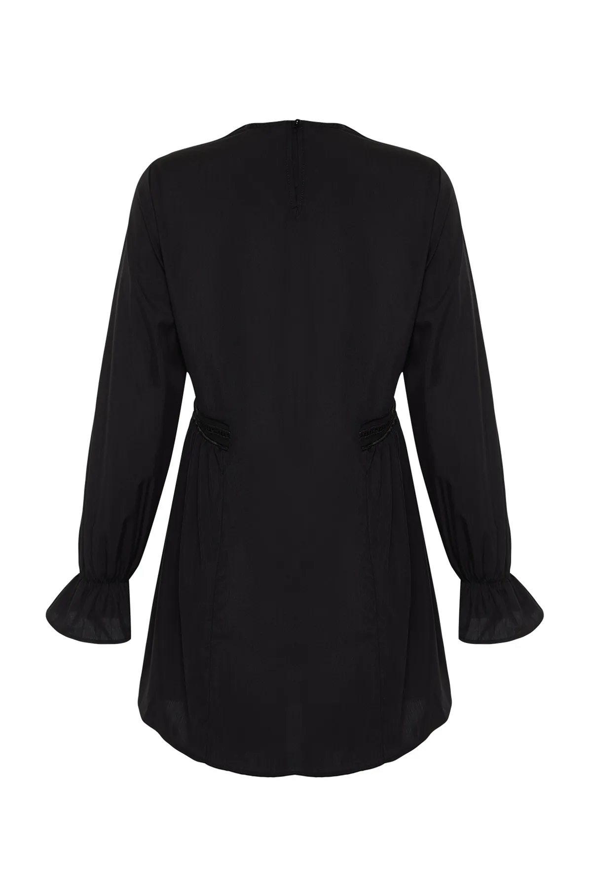 Trendyol Modest  Schwarze Tunika aus gewebter Baumwolle mit Kragendetail TCTSS24UK00001