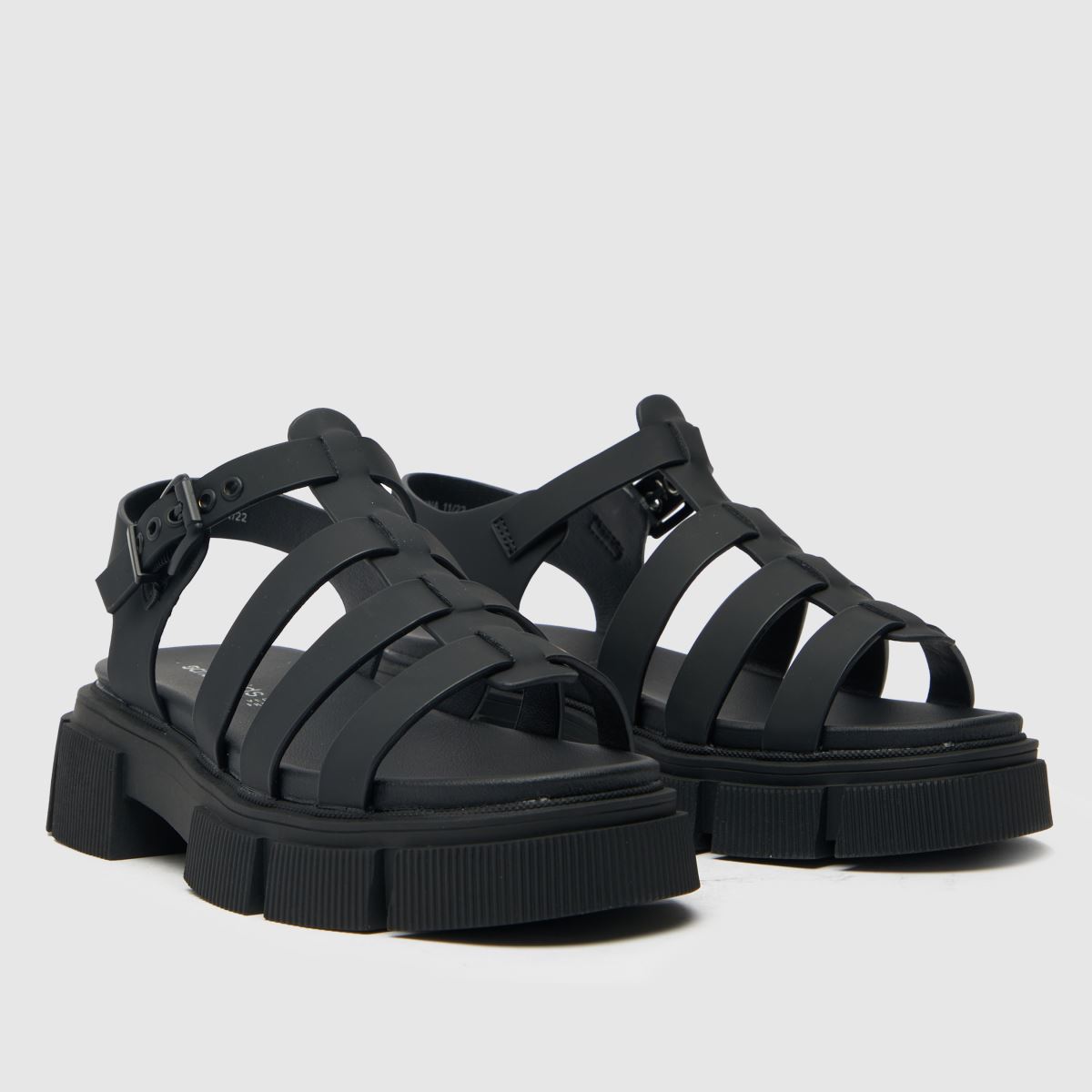 Schuh fekete tigris chunky gladiátor lány ifjúsági szandál