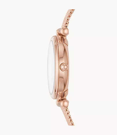 Fossil Damenuhr Carlie Mini Milanaise Roségoldfarben