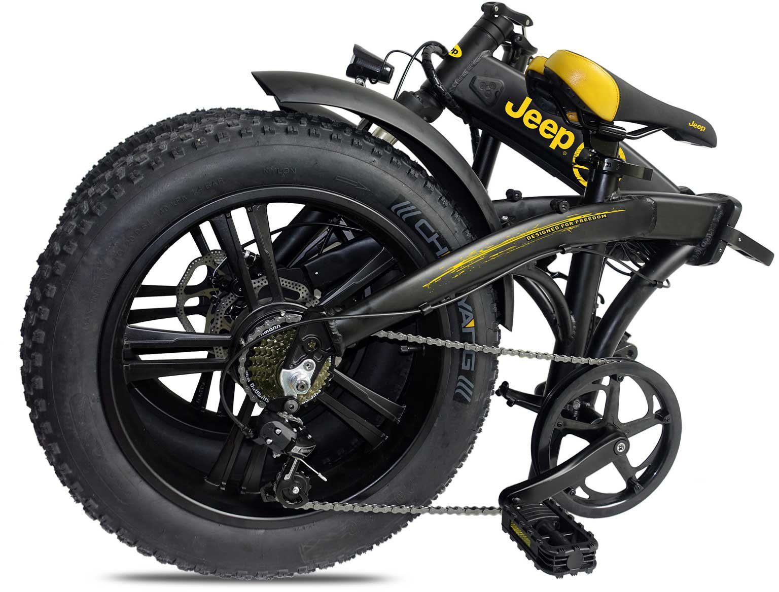 Jeep E-Bikes E-Bike FR 7020, 7 Gang, Kettenschaltung, Heckmotor, (mit Akku-Ladegerät)