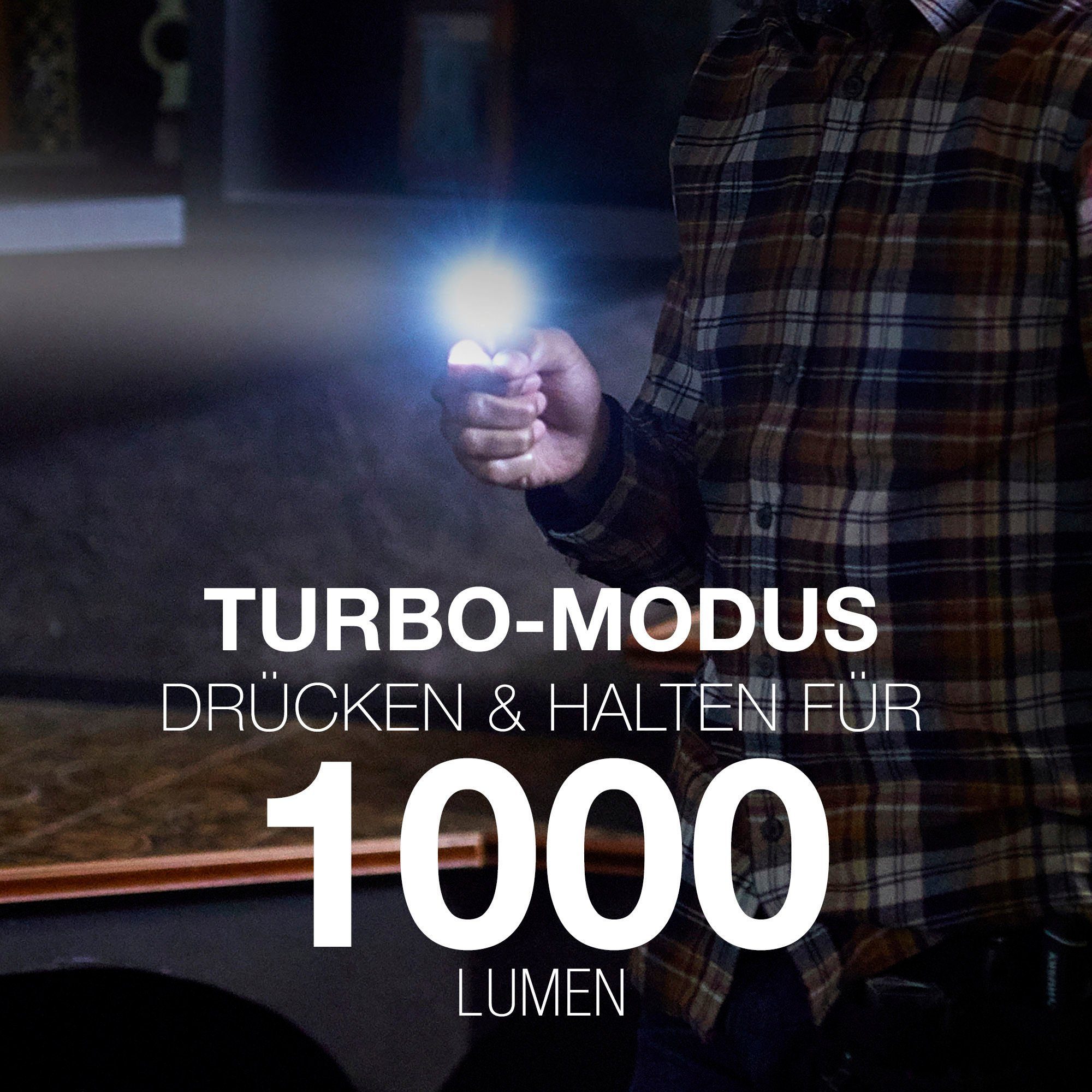 Energizer Stirnlampe High Lumen Hybrid Powered Kopflampe 1.000 Lumen