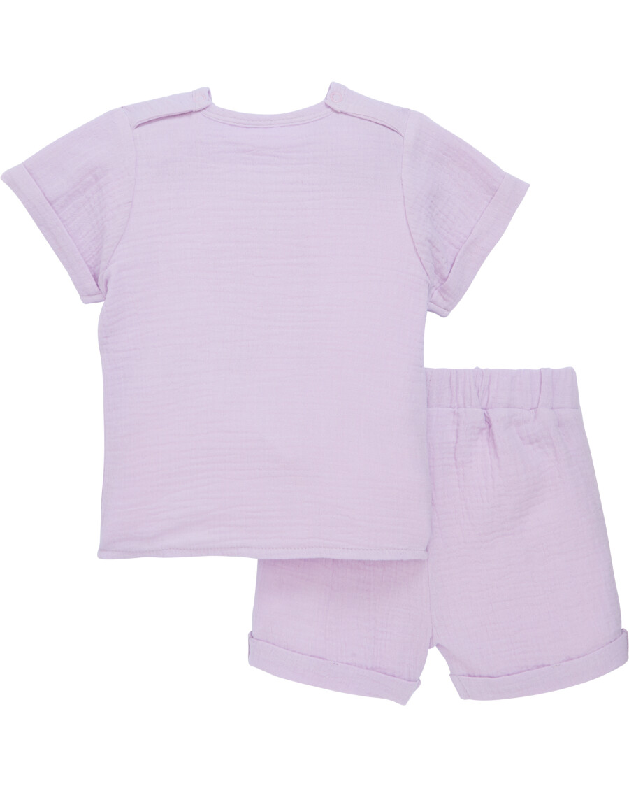 Minibaby Musselin-Shirt + Musselin-Shorts