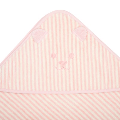 Badetuch mit Kapuze, rosa