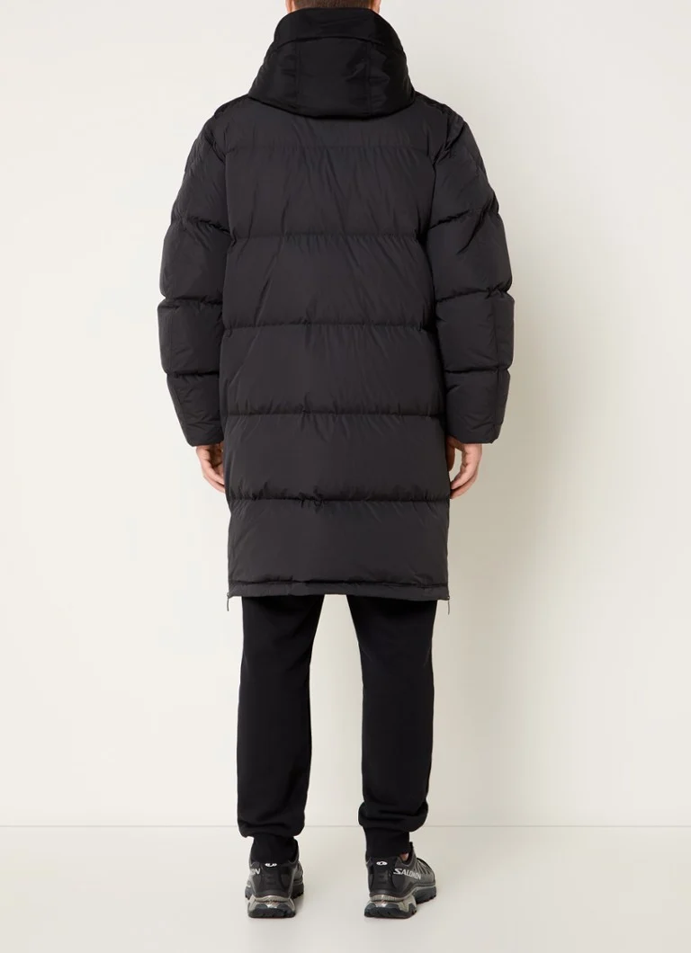 Parka acolchoada Parajumpers Long Bear com enchimento de plumas e capuz.