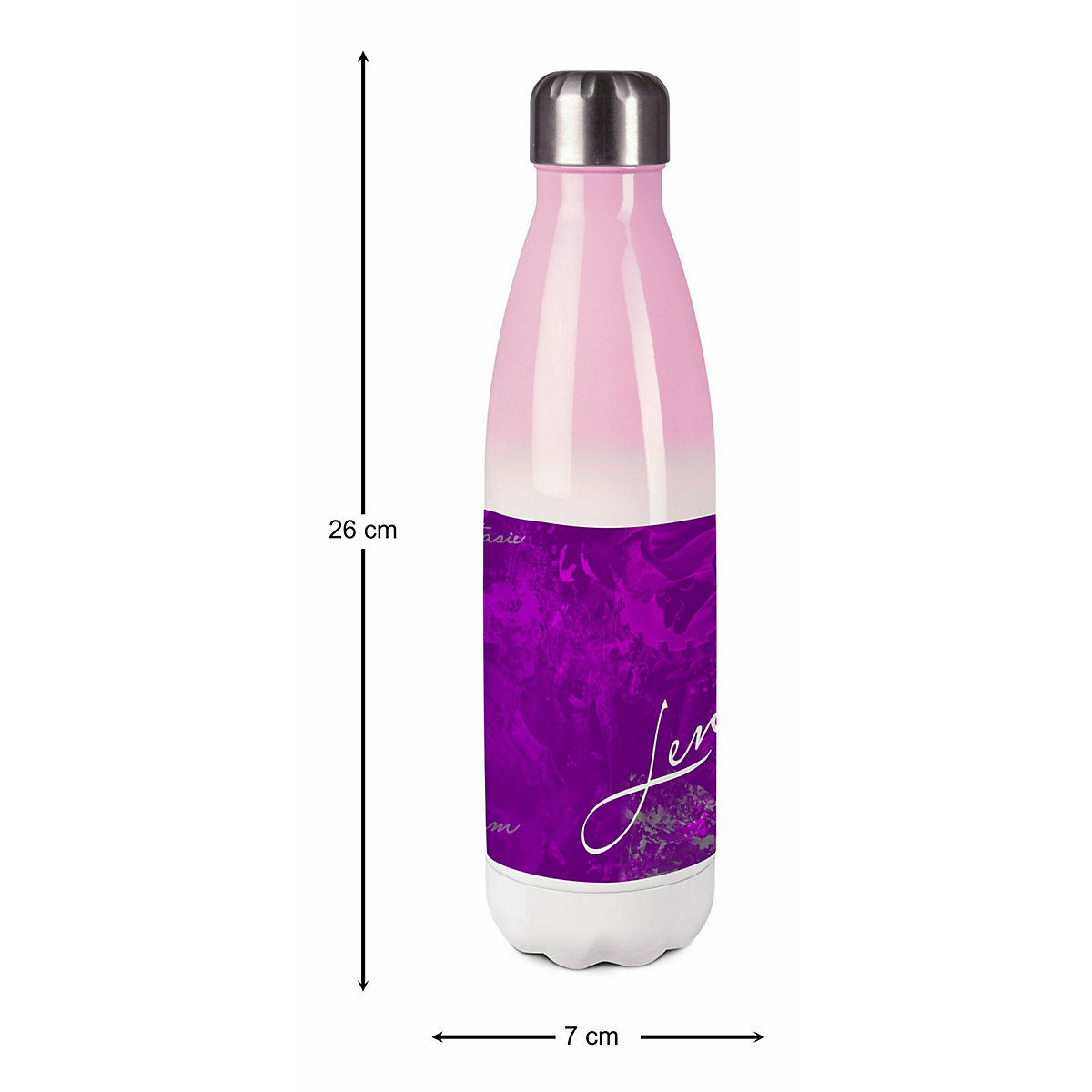 Edelstahl Kinder Thermoflasche / Trinkflasche bunt Traum Farbe lila Spülmaschinenfest, Auslaufsicher, Bruchfest, Doppelwandig, Für Heißgetränke geeignet, Mit Deckel, Isoliert