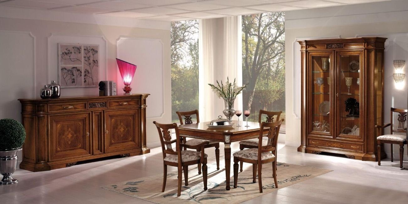 JVmoebel Esszimmer-Set, Luxus Set Esszimmer Esstisch Stuhl XXL Tisch Tische Stühle 7 tlg Neu