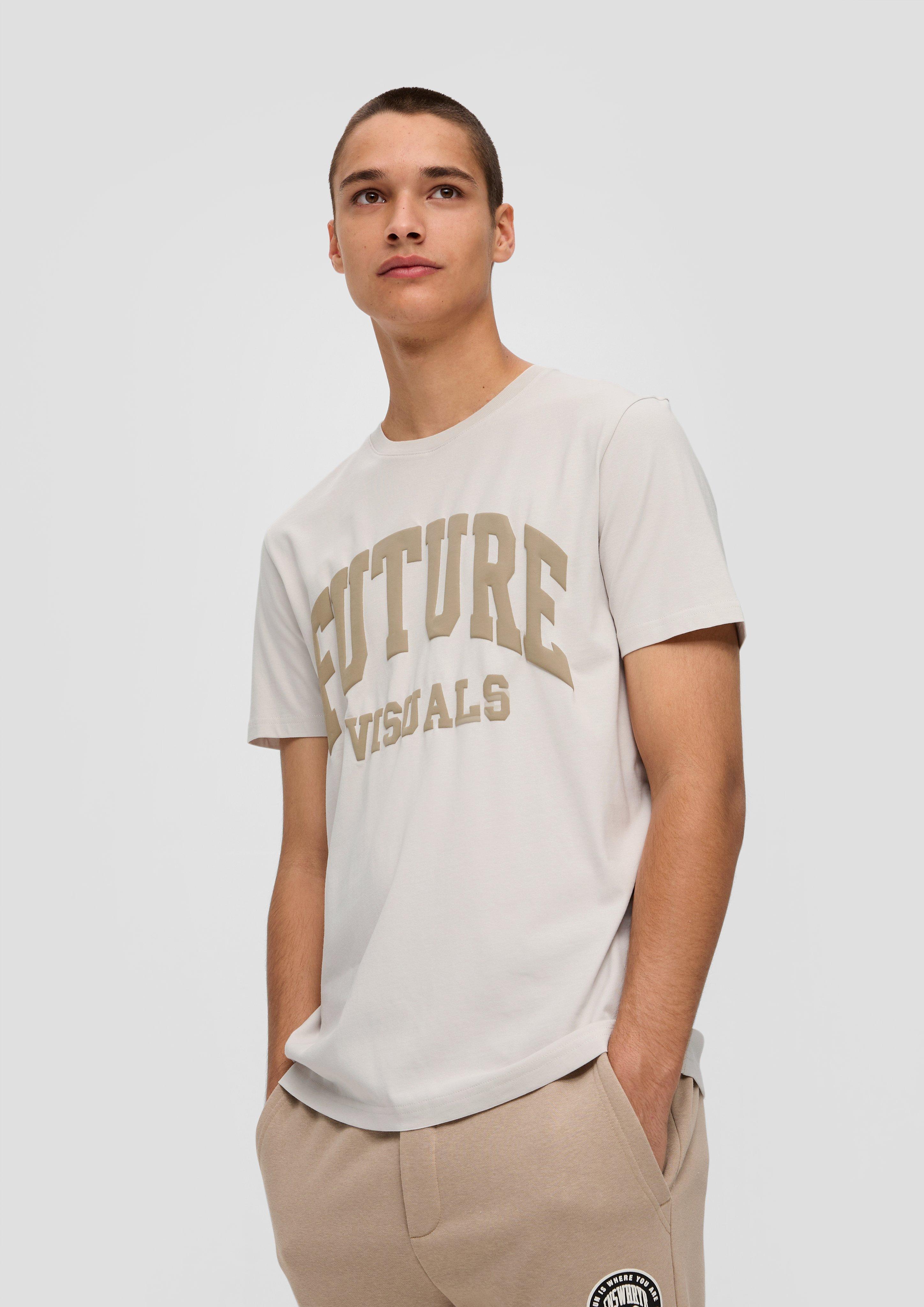 T-Shirt mit gummiertem Schriftprint  2135189-03D0