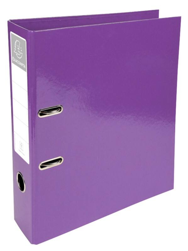 Exacompta Iderama Ordner DIN A4 70 mm Violett 2 Ringe 53626E Pappkarton Glänzend Hochformat 10 Stück