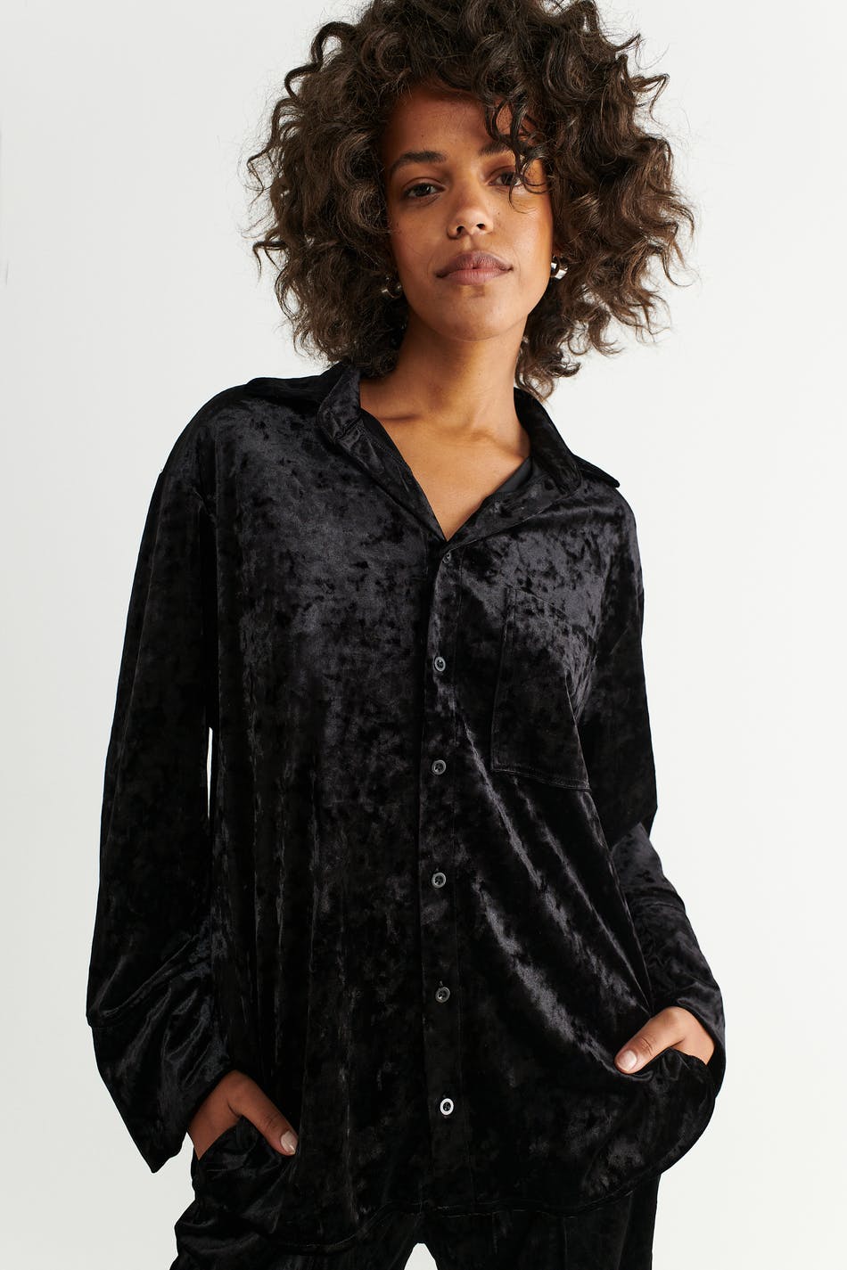 Inez velvet shirt