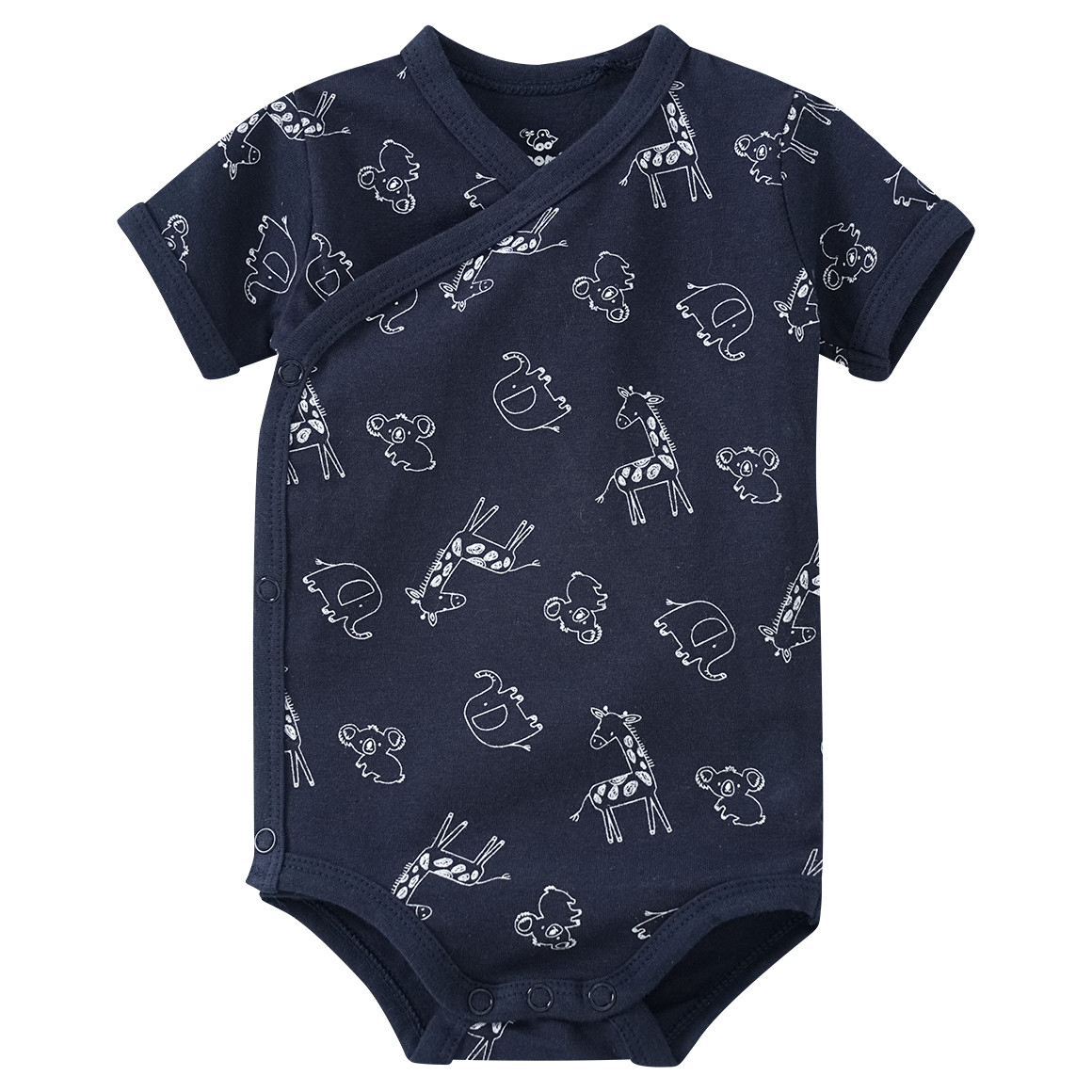 Newborn Wickelbody mit Tier-Allover