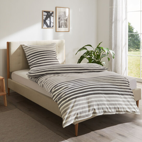 Bettwäsche Flannel, 135 x 200 cm, Streifen