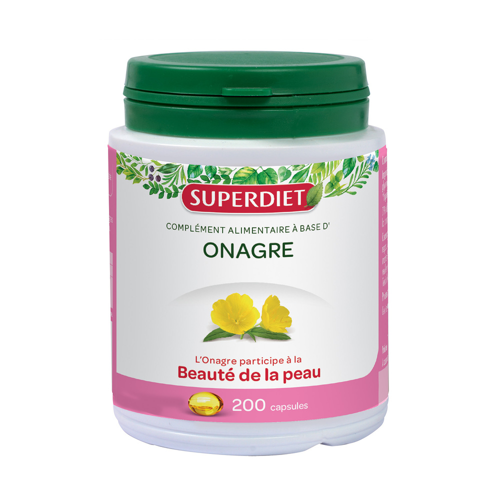 super diet SUPERDIET - HUILE D'ONAGRE - Beauté de la peau - 200 capsules 05 - COMPLEMENTS ALIMENTAIRES