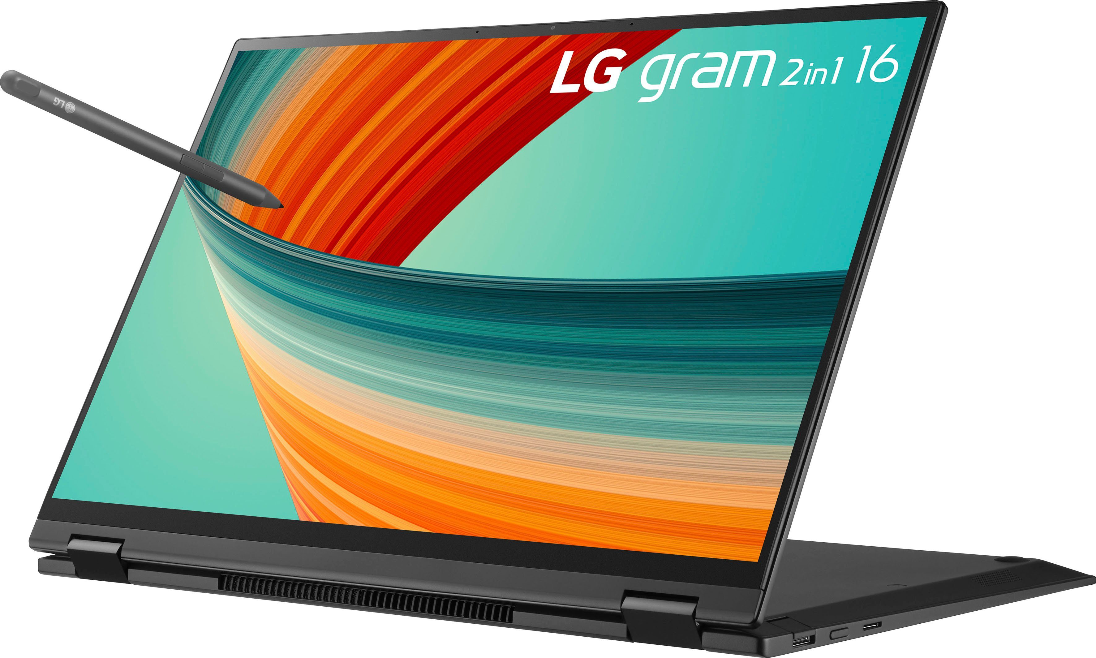 LG gram 16T90R-G.AA78G Convertible Notebook (40,6 cm/16 Zoll, Intel Core i7 1360P, Iris Xe Graphics, 1000 GB SSD)