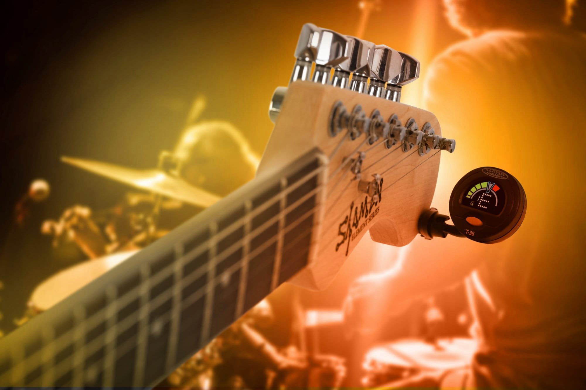 Classic Cantabile Stimmgerät T-36 Mini-Multi-Color Clip Tuner, (inkl. Knopfbatterie, 2-tlg), mit 5 Stimmmodi - geeignet für Gitarre, Bass, Ukulele & Violine