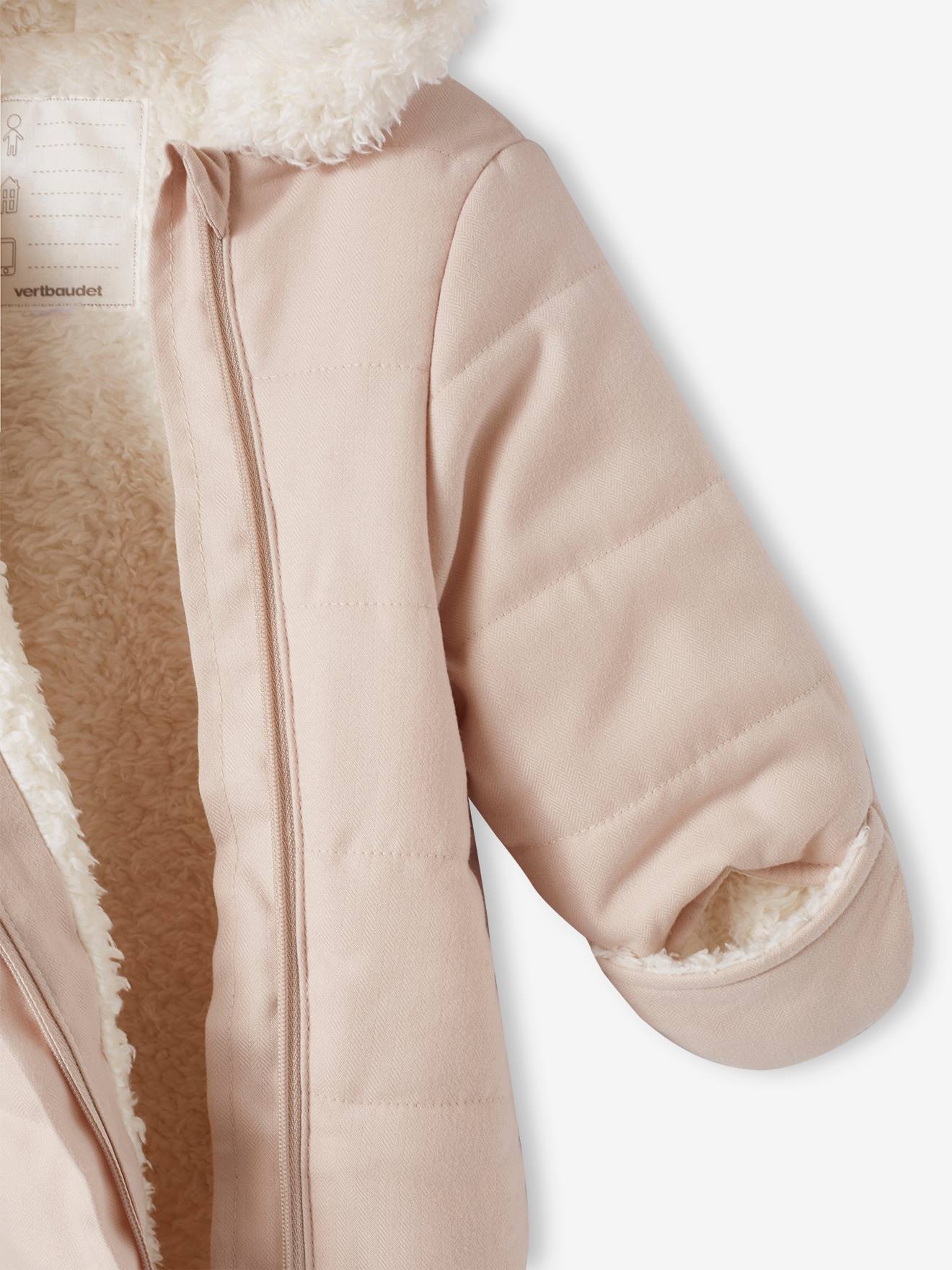Vertbaudet Baby Winter-Overall aus Flanell mit Recycling-Polyester - nachtblau